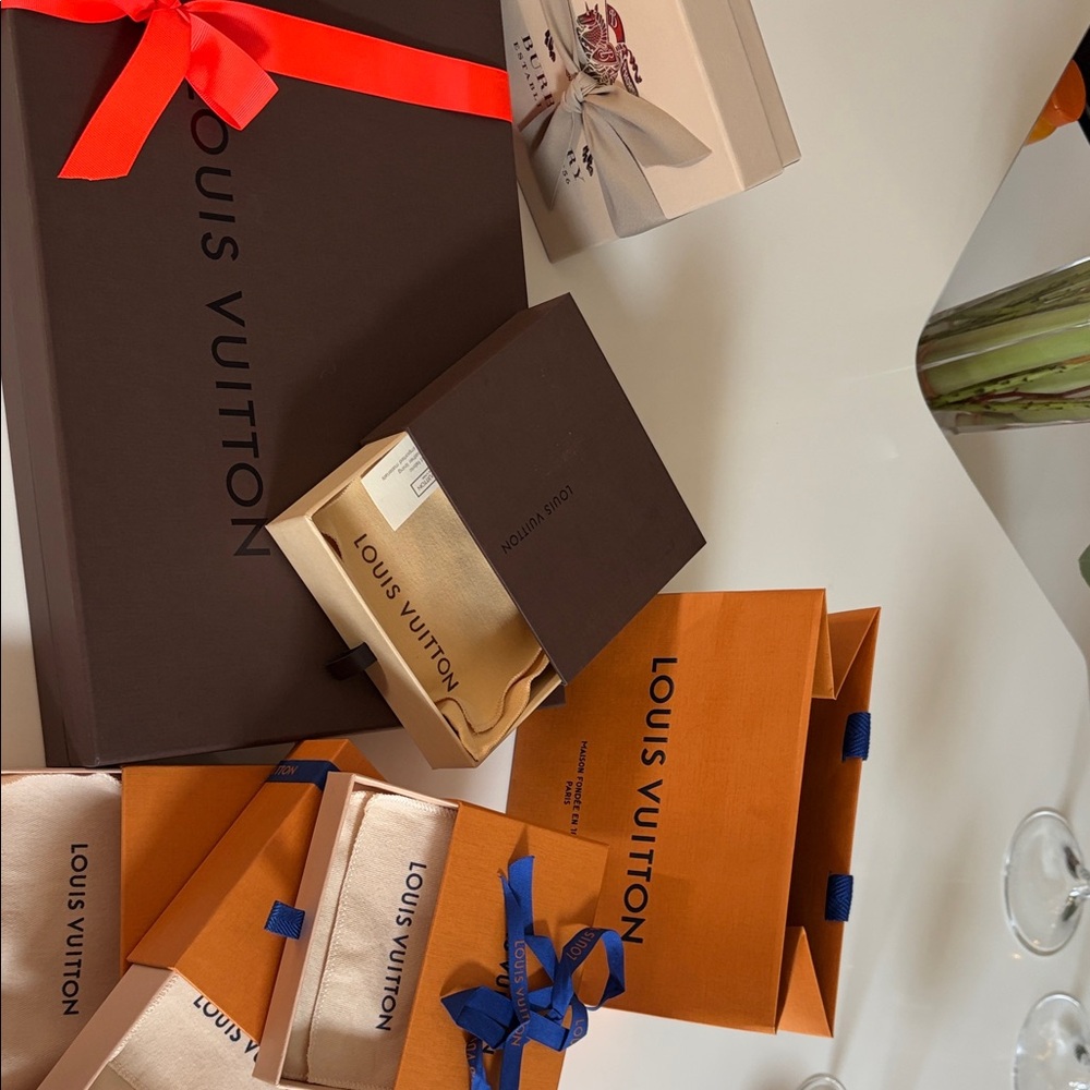 Louis Vuitton Box Collection with Red and Blue Details
